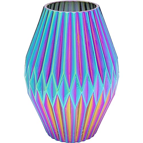 Kare Design Vase Sky, Blau, Deko Vase, Glas, Handgearbeitet, Unikat, 25x18x18 cm (H/B/T) von Kare