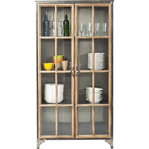 Kare Design Vitrine Kontor, 97cm, stylische Metall Vitrine im Industrial Design, große Esszimmervitrine oder ausgefallene Wohnzimmervitrine, (H/B/T) 187x97x39cm von Kare