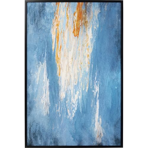 Kare Design Wandbild Artistas, Blau, Rechteckig, Leinwandbild, Bilddruck, Wandkunst, Abstraktes Design, Modern, Schlafzimmer, 180x120 cm (H/B) von Kare