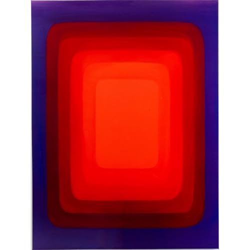 Kare Design Wandbild Tendency, Rot/Blau, Rechteckig, Handarbeit, Unikat, Abstraktes Design, Wandkunst, Wandbild, Schlafzimmer, Wohnzimmer, Baumwolle, 160x120 cm (H/B) von Kare
