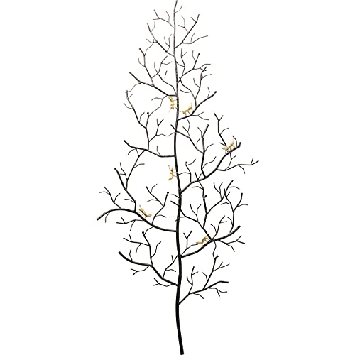 Kare Design Wandgarderobe Ants on a Tree, Schwarz/Gold, XL, Garderobenleiste, Wanddekoration, Deko, Flur, Tierdesign, Garderobe, Stahlgestell, 160x69x8cm (H/B/T) von Kare