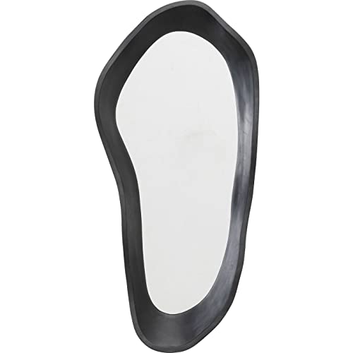 Kare Design Wandspiegel Dynamic, Spiegel, Oval, leichte Wandmontage, schwarzer Rahmen, asymmetrischer Spiegel, Dekospiegel, (H/B/T) 62x29x8cm von Kare