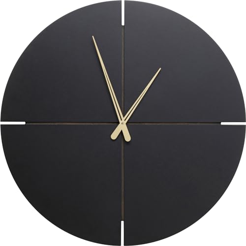 Kare Design Wanduhr Andrea, Schwarz, 60cm, Wohnzimmer von Kare