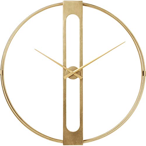 Kare Design Wanduhr Clip, Gold, Wanduhr, Uhr, Stahlgestell, 107x107x15 cm (H/B/T) von Kare