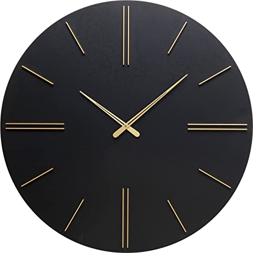 Kare Design Wanduhr Luca, Uhr, Schwarz, 70cm von Kare
