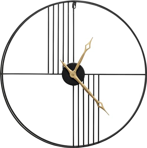 Kare Design Wanduhr Strings, Uhr, schwarz/Gold, 60cm von Kare