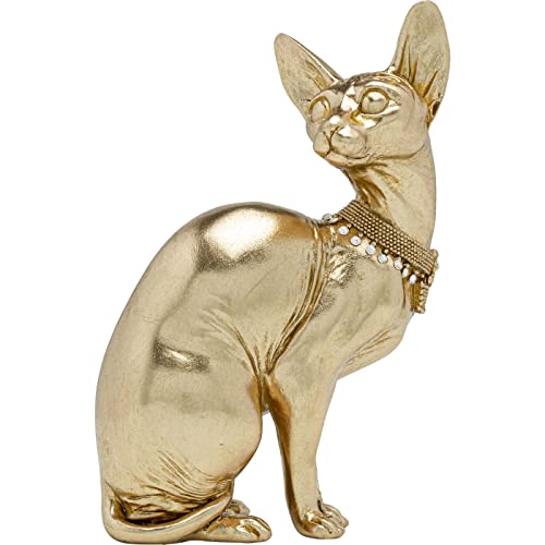 Kare Figur Sitting Cat Audrey Gold 27cm Deko, Kunststoff von Kare