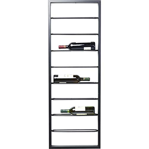 Kare Design Hängeweinregal Bistro 120cm, Schwarzes Standregal für Weinflaschen in Zeitlosem Design, Design Regal für den Weinkeller und Küchenbereich, (H/B/T) 120x42x6cm von Kare