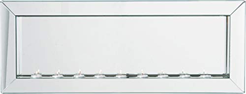 Kare Design Spiegel Big Beauty Candle Light, Silber, Schminkspiegel, Wandspiegel für Flur, Ankleidezimmer, Wohnzimmer, Büro, 35x90x9 cm (H/B/T) von Kare