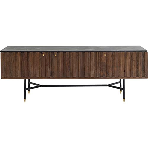 Kare Desgin Lowboard Apiano, braun/schwarz, Sideboard, TV-Konsole, 3 Türen, 3 Fächer, handgearbeitet, 55x150x40cm (H/B/T) von Kare