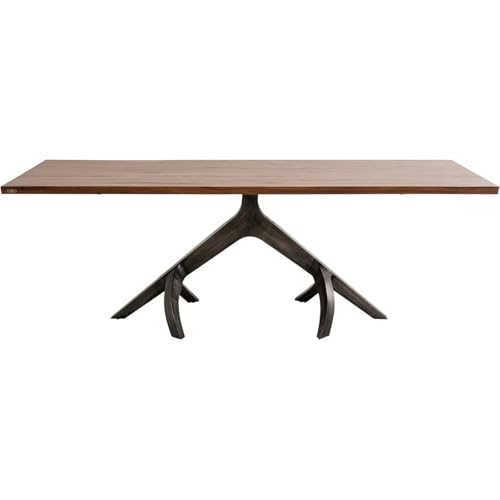 Kare Tisch Roots Dark 220x100cm, runder kantiger Esszimmertisch, Esstisch mit ausgefallenem Wurzel-Gestell, Tafel, (HxBxT) 77 x 220 x100cm, Tischplatte: Akazie Massivholz lackiert von Kare