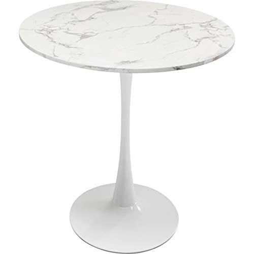 Kare Tisch Schickeria Marmor Weiß Esstisch, Holzwerkstoff, 74x80x80 cm von Kare