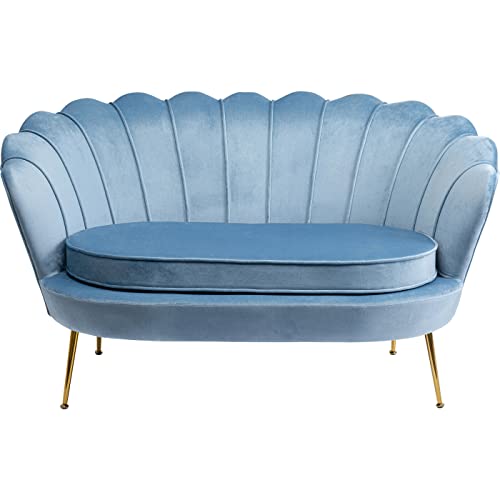 Kare Water Lily 2-Sitzer Aqua Sofa, Holzwerkstoff, Hellblau, 76x132x75cm von Kare