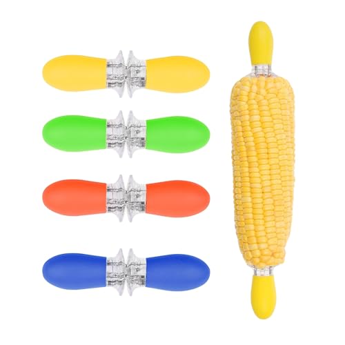 8 Stück Maiskolbenhalter, Edelstahl Maiskolbenhalter, Maiskolben Spieße - Zwillings-Pin Süßmaishalter, Ineinandergreifendes Design Mais-Spieße Gabeln für Zuhause, Kochen, BBQ - Küchenzubehör von Kare & Kind