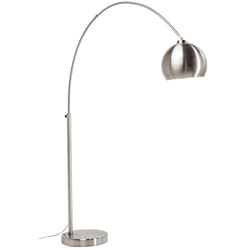 Kare Design Stehleuchte Lounge Satin Small Deal Econo, Bogenleuchte modern, Stehlampe silber, (H/B/T) 163 x 30 x 175 cm von Kare