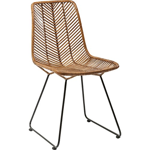 Kare Design Stuhl Ko Lanta Natur, leicht, Rattan Design, Esszimmerstuhl, hellbraun, 86x45x55cm von Kare