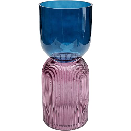 Kare Design Vase Marvelous Duo, Blau/Lila, Deko Vase, Glas, 40 cm (H) von Kare