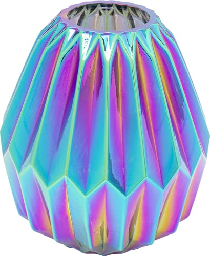 Kare Design Vase Sky, Blau, Deko Vase, Blumenvase, Tischvase, Wohnaccessoire, Glas, Handgefertigt, 16cm (H) von Kare
