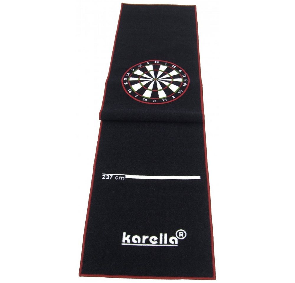 Karella Veloursteppich Dartmatte Velour 290 x 60 cm für Soft und Steeldart von Karella