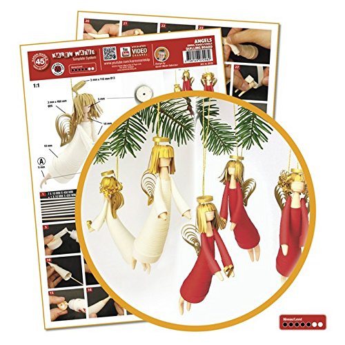 papier + ideen: Quilling Template, 3D Engel von Karen Marie Klip Papirmuseets By A/S