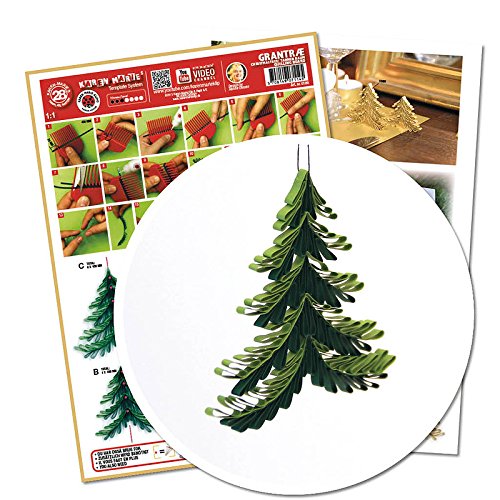 Papier + Ideen: Quilling Template, Tannenbaum von Karen Marie Klip Papirmuseets By A/S