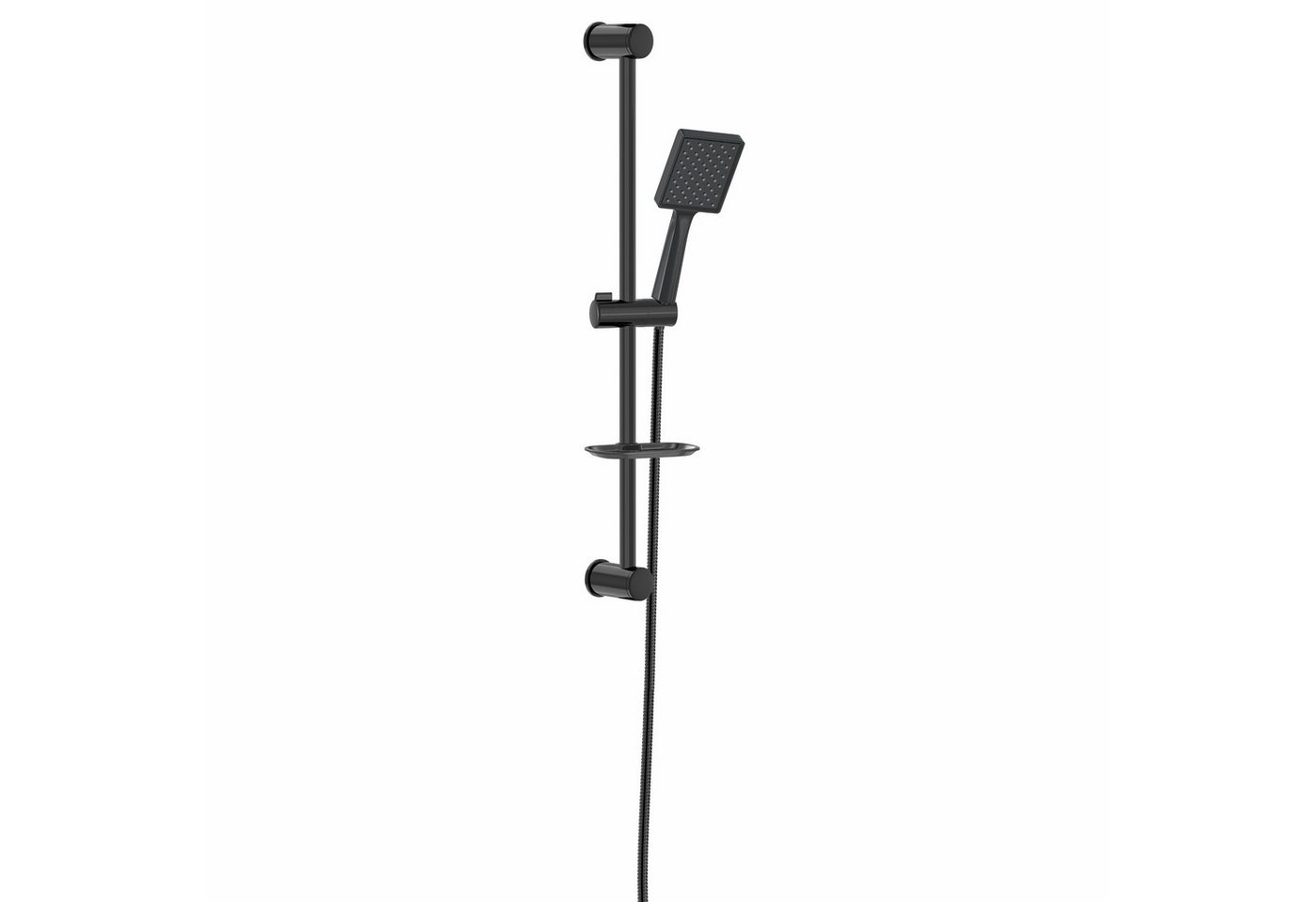 Karen Duschsystem Brausegarnitur Queen Jet Black, Höhe 95 cm,Schlauchlänge 150cm, mit Seifenablage, Edelstahl in schwarz Karen Duschsystem Brausegarnitur Queen Jet Black, Höhe 95 cm,Schlauchlänge 150cm, mit Seifenablage, Edelstahl in schwarz von Karen