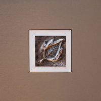 Hand Polierte Metallblatt Bas-Relief Kunst - Mattiert 10 "x 10" von KarenCadeArtworks