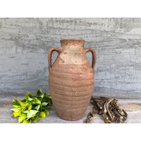 Antikes Gefäß, Primitiver Tontopf, Wabi-Sabi Dekor, Rustikale Mediterrane Olivenöl-Amphore, Vintage Steingut, Alte Vase von KargaRareFinds