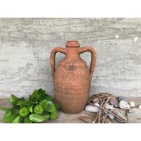 Antikes Gefäß, Primitiver Tontopf, Wabi-Sabi Dekor, Rustikale Mediterrane Olivenöl-Amphore, Vintage Steingut, Alte Vase von KargaRareFinds