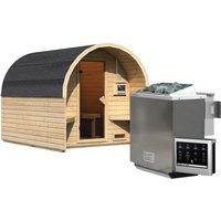 Fasshaus Dömitz A Bio 9,0 kW Ofen + Steuergerät Easy Bio - Made in Germany von Karibu