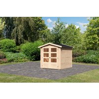 Gartenhaus "Leric I" SET naturbelassen mit Schindeln von Karibu