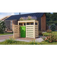 Mülltonnenbox mit Hochbeet Natur von Karibu