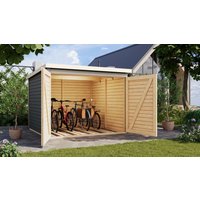 Fahrradgarage XL im mit Solaranlage Natur von Karibu