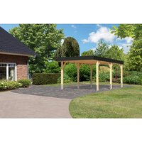 KARIBU Carport, Außenmaß BxT: 318 x 576,5 cm, naturbelassen, Holzart: Fichte - braun KARIBU Carport, Außenmaß BxT: 318 x 576,5 cm, naturbelassen, Holzart: Fichte - braun von Karibu