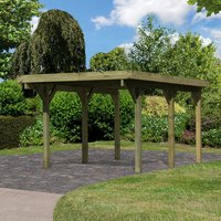 KARIBU Einzelcarport »Classic 1«, Außenmaß BxT: 273 x 394,5 cm, natur - braun von Karibu