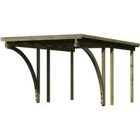 KARIBU Einzelcarport »Eco 1 Variante C«, Außenmaß BxT: 268 x 387 cm, natur - gruen von Karibu