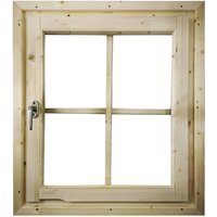 KARIBU Fenster für Gartenhäuser »28 mm«, BxH: 69 x 80 cm, Echtglas - braun von Karibu