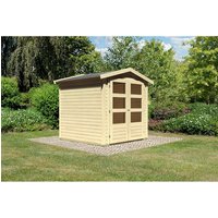 KARIBU Gartenhaus »Amberg 2«, Holz, BxHxT: 186 x 201 x 186 cm (Außenmaße inkl. Dachüberstand) - beige von Karibu