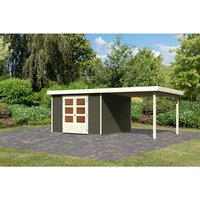 KARIBU Gartenhaus »Askola 6«, BxT: 557 x 306 cm (Außenmaße), Wandstärke: 19 mm - grau von Karibu