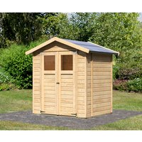 KARIBU Gartenhaus »Dahme«, Holz, BxHxT: 207 x 219 x 152 cm (Außenmaße inkl. Dachüberstand) - beige von Karibu