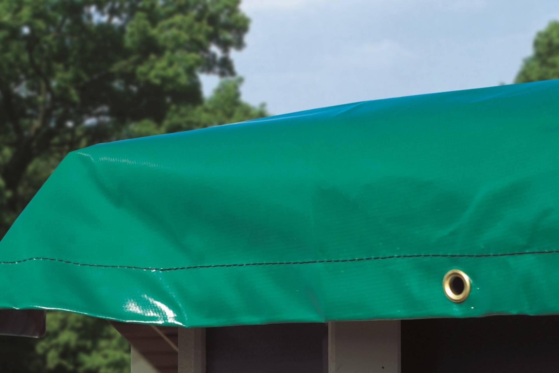 KARIBU Pool-Winterabdeckplane, grün, Textil, 430x400 cm, für Rechteckpool 1 von Karibu