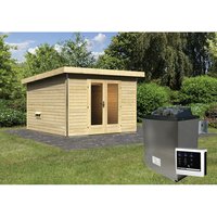 KARIBU Sauna »Kuusalu 1«, BxHxT:309 x 229 x 309 cm, 4 Personen - beige von Karibu