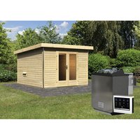 KARIBU Sauna »Kuusalu 1«, BxHxT:309 x 229 x 309 cm, 4 Personen - beige von Karibu