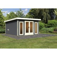 KARIBU Sauna »Kuusalu 3«, BxHxT:369 x 229 x 369 cm, 4 Personen - grau von Karibu