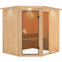 KARIBU Sauna »Paide 2«, für 3 Personen, ohne Ofen - beige von Karibu