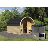 KARIBU Sauna »Rieden 2«, BxHxT:219 x 229 x 385 cm, naturbelassen - beige von Karibu