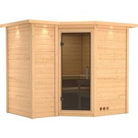 KARIBU Sauna »Riga 2«, für 4 Personen, ohne Ofen - beige von Karibu