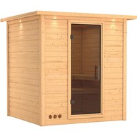 KARIBU Sauna »Sindi«, für 4 Personen, ohne Ofen - beige von Karibu