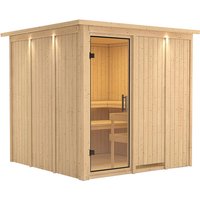 KARIBU Sauna »Valga«, für 4 Personen, ohne Ofen - beige von Karibu