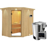 KARIBU Sauna »Wenden«, inkl. 3.6 kW Saunaofen mit externer Steuerung, für 3 Personen - beige von Karibu